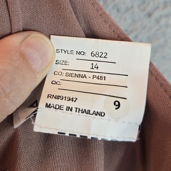 After Six Womens Formal Gown Sz 14 Sienna Color Fitted Side Leg Slit Bridemaid - Picture 11 of 11